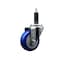 Service Caster 3.5'' Blue Poly Wheel Swivel 1'' Expanding Stem Caster SCC-EX20S3514-PPUB-BLUE-1 - alternate 1